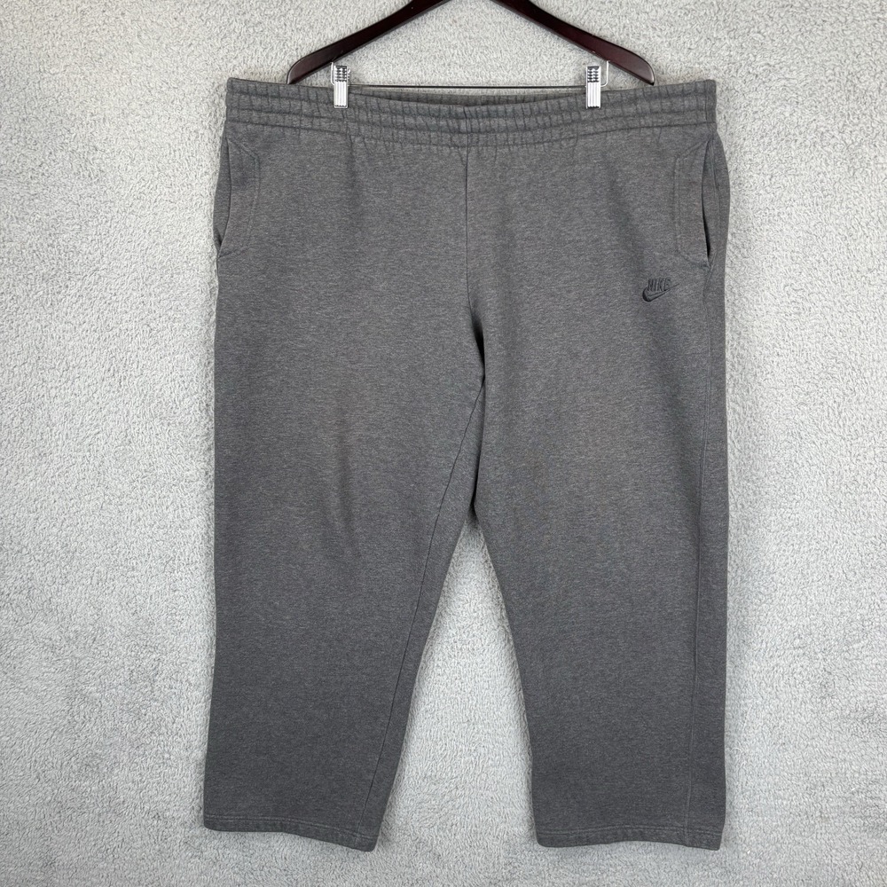 Nike Sweatpants Mens 2XL Gray Wide Leg Baggy Cotton Blend Vintage Y2K